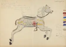 Carousel Horse (Study), 1938. Creator: Elizabeth Moutal
