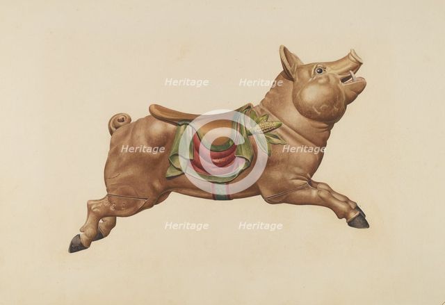 Carousel Pig, c. 1939. Creator: Henry Tomaszewski.