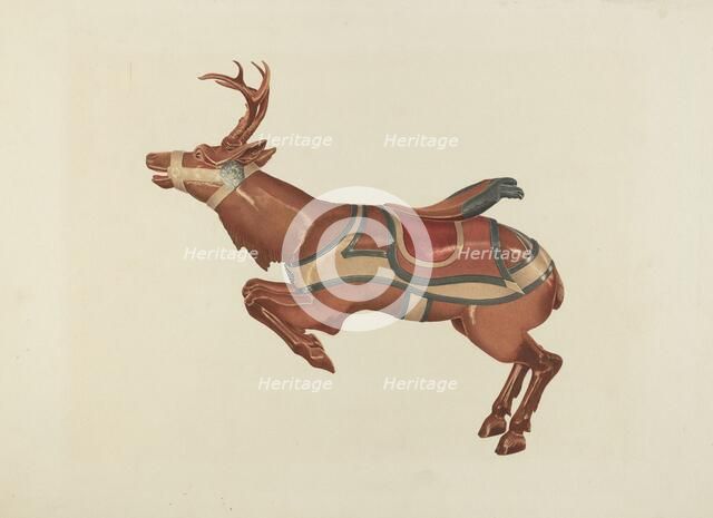 Carousel Reindeer, c. 1939. Creator: Michael Riccitelli.