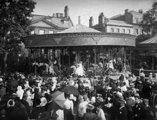 Carousel ride, St Giles Fair, Oxford, Oxfordshire, 1895. Creator: Henry Taunt
