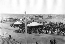Carousels on Novobazarnaya Square, 1910-1919. Creator: N. A. Stavrovskii