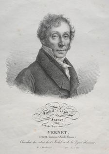 Carl Vernet, c. 1825. Creator: Julien Léopold Boilly (French, 1796-1874)