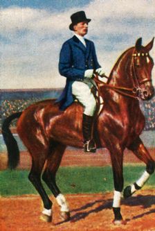 Carl von Langen of Germany on his horse Draufgänger, 1928. Creator: Unknown