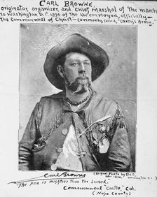 Carl Browne, Organizer of Coxey's Army, 1894, (1913). Creator: Harris & Ewing