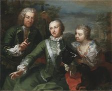 Carl Gustaf Tessin, Ulla Sparre af Sundby and Brita Stina Sparre, 1736. Creator: Martin van Meytens
