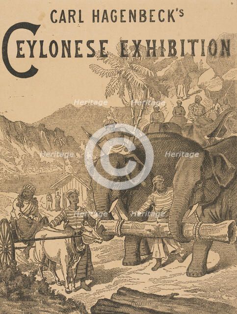 Carl Hagenbeck's Ceylonese Exhibition, 1886.  Creator: Unknown.