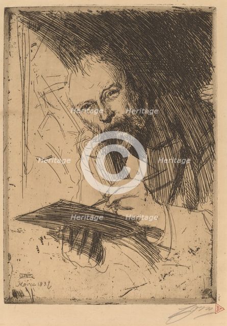 Carl Larsson, 1897. Creator: Anders Leonard Zorn.