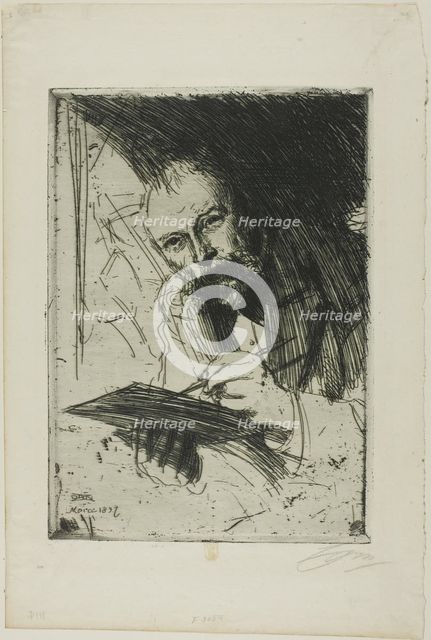 Carl Larsson, 1897. Creator: Anders Leonard Zorn.