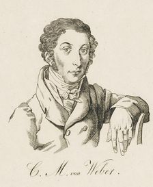 Carl Maria von Weber (1786-1826), after 1821. Creator: Anonymous