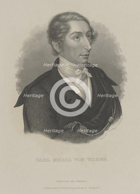 Carl Maria von Weber (1786-1826), c. 1840. Creator: Mayer, Carl (1798-1868).