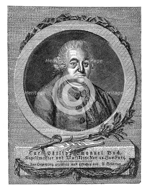 Carl Philip Emanuel Bach (1714-1788), German composer and musician. Artist: Unknown