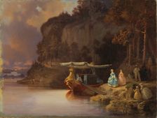Carl's Cliff. View of Edsviken, 1865. Creator: Johan Christoffer Boklund
