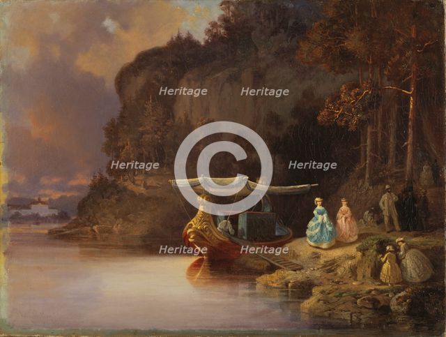 Carl's Cliff. View of Edsviken, 1865. Creator: Johan Christoffer Boklund.