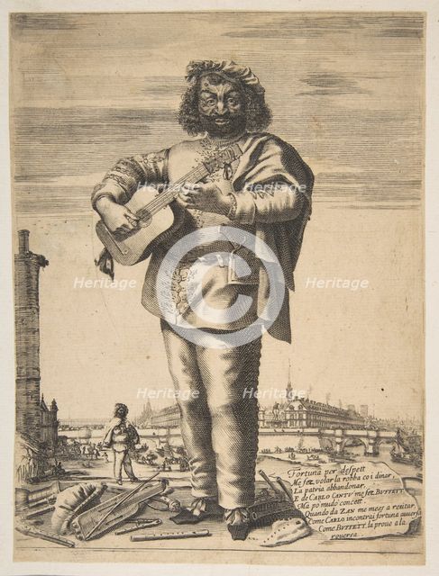 Carlo Cantu called Buffetto, 1646. Creators: Stefano della Bella, Jean Couvay.
