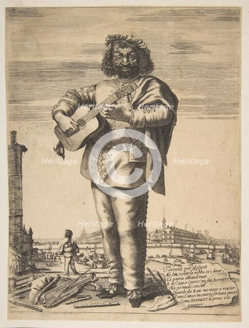 Carlo Cantu called Buffetto, 1646. Creators: Stefano della Bella, Jean Couvay.