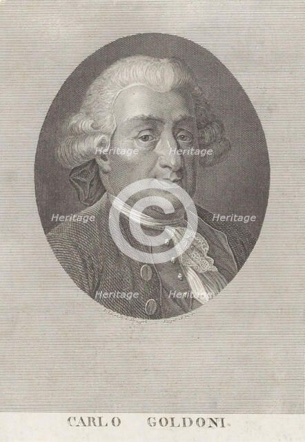 Carlo Goldoni (1707-1793). Creator: Locatelli, Antonio (1786-1848).