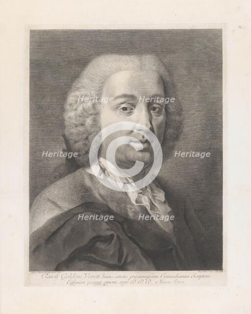 Carlo Goldoni (1707-1793). Creator: Pitteri, Marco (1702-1786).