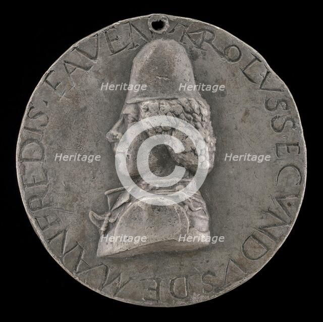 Carlo Manfredi, 1439-1484, Lord of Faenza 1468-1477, 1477. Creator: Sperandio Savelli.