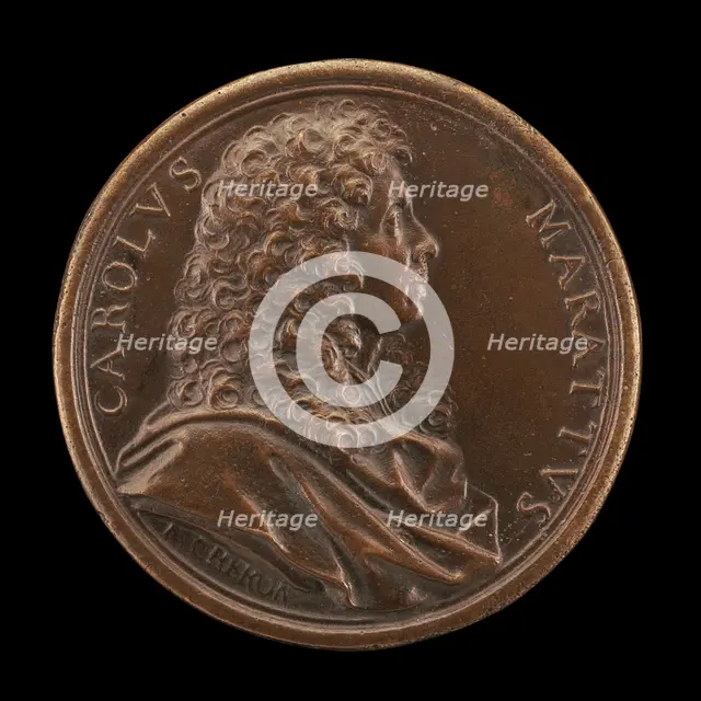 Carlo Maratta, 1625-1713, Painter [obverse], c. 1675. Creator: Charles-Jean-François Chéron.