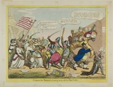 Carlo the Great, Running Away with the East Indes, published June 1806. Creator: Charles Williams