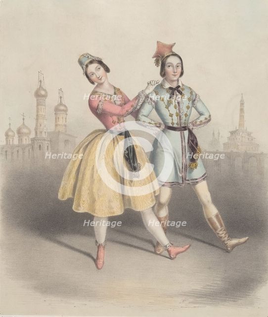 Carlotta Grisi (1819-1899) and Jules Perrot (1810-1892) in La Polka by Cesare Pugni, 1844-1845.