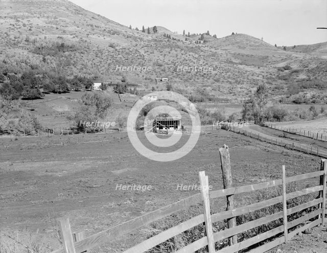Carlock farmstead, Ola self-hHelp sawmill co-op, Gem County, Idaho, 1939. Creator: Dorothea Lange.
