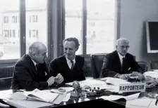 Carlos Alberto Alvarado, Leonard George Goodwin, and LH Schmidt, c1950. Creator: Unknown
