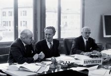 Carlos Alberto Alvarado, Leonard George Goodwin, and LH Schmidt, c1950. Creator: Unknown