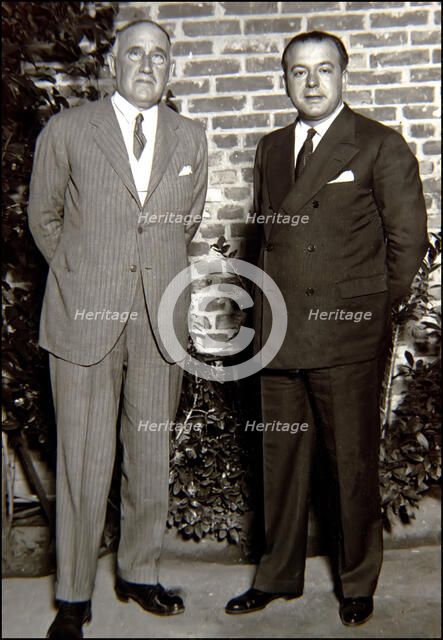 Carlos Arniches and Jacinto Guerrero, Spanish playwright and composer.