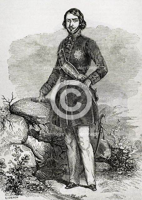 Carlos Luis of Bourbon and Braganza, (1818-1861), Count of Montemolin, 1853.   Creators: Eusebio Zarza, Coderch.