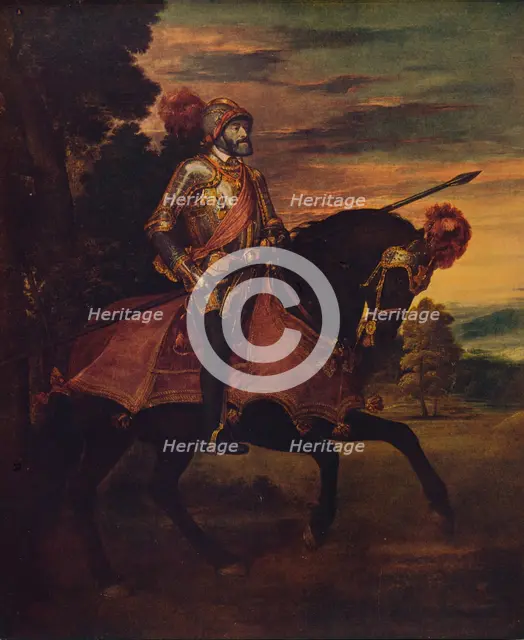 'Carlos V En La Batalla De Muhlberg', (Carlos V at the Battle of Muhlberg), 1548, (c1934). Artist: Paolo Veronese.