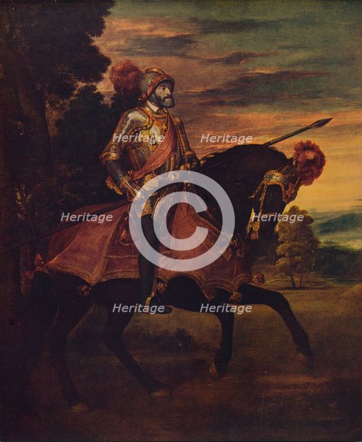 'Carlos V En La Batalla De Muhlberg', (Carlos V at the Battle of Muhlberg), 1548, (c1934). Artist: Paolo Veronese.