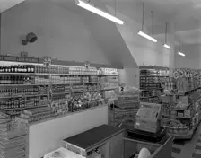 Carlines Self Service Store in Mexborough, South Yorkshire, 1960. Creator: Michael Walters