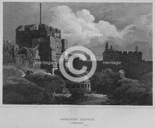 'Carlisle Castle, Cumberland', 1814. Artist: John Greig.
