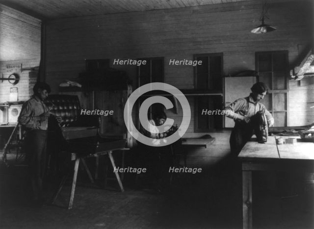 Carlisle Indian School, Carlisle, Pa. Carriage shop, 1901. Creator: Frances Benjamin Johnston.