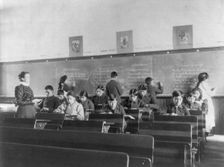 Carlisle Indian School, Carlisle, Pa. Class in English or penmanship, 1901. Creator: Frances Benjamin Johnston