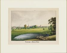 Carlsruhe Castle seen from the Hirsch pond, 19th century. Creator: Anonymous