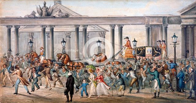 Carlton House, Westminster, London, 1821. Artist: J Sidgwick