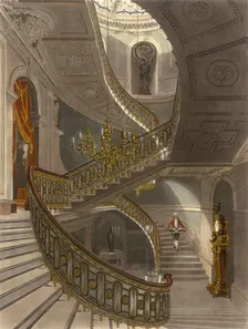 Carlton House grand staircase, Westminster, London. Creator: Unknown
