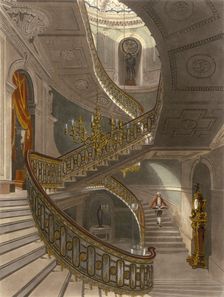 Carlton House grand staircase, Westminster, London. Creator: Unknown