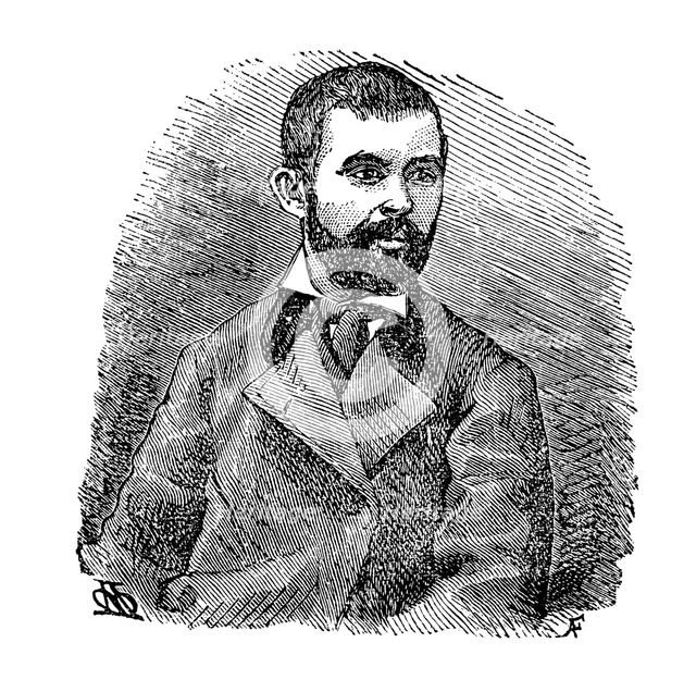 Carmel Navarro Llombart (1848-1893), called 'Constanti Llombart'. Radical Valencian writer. Drawi…