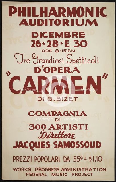 Carmen, [193-]. Creator: Unknown.