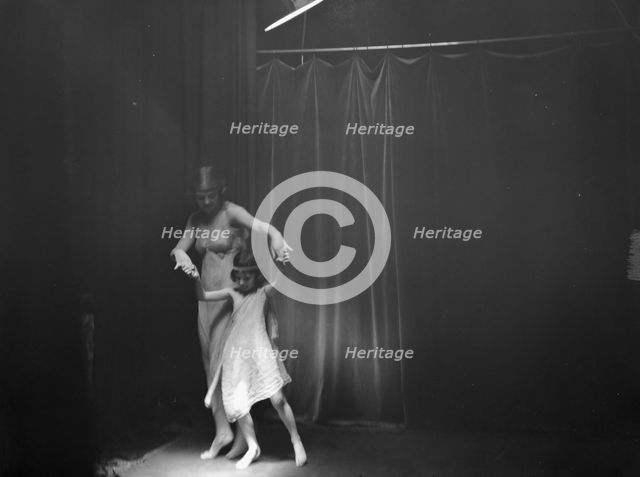 Carmen, Miss, with unidentified child dancer, 1917 Creator: Arnold Genthe.