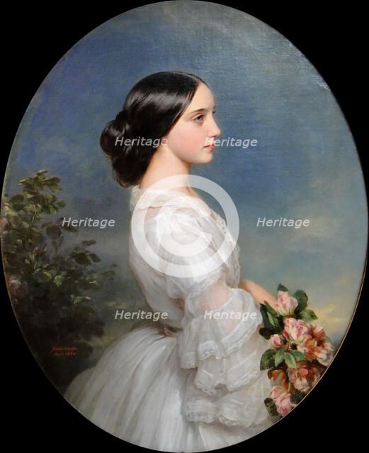 Carmen Aguado, duchesse de Montmorency, 1860. Creator: Winterhalter, Franz Xavier (1805-1873).
