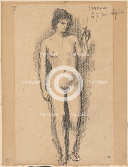 Carmen, last half 1800s. Creator: Pierre Puvis de Chavannes (French, 1824-1898).