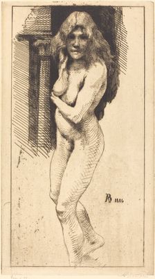 Carmen Standing in the Nude (Carmen nue debout), 1886. Creator: Paul Albert Besnard