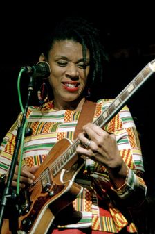 Carmen Souza, Carmen Souza's Silver Messengers, Verdict Jazz Club, Brighton East Sussex, 2019. Creator: Brian O'Connor