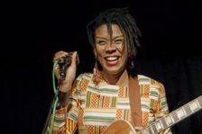 Carmen Souza, Carmen Souza's Silver Messengers, Verdict Jazz Club, Brighton East Sussex, 2019. Creator: Brian O'Connor