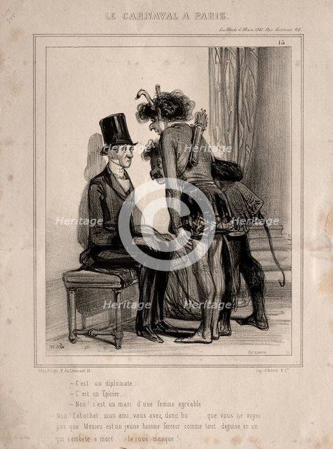 Carnaval, 1841. Creator: Paul Gavarni (French, 1804-1866).