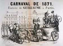 Carnaval de 1871'; Wilhelm I of Prussia entering Paris, February 1871